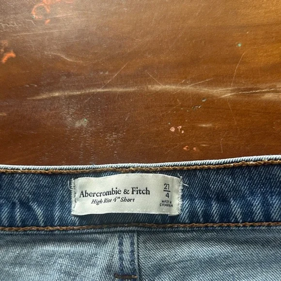 Abercrombie & Fitch Distressed Blue Denim Cutoff Shorts - Picture 2 of 6